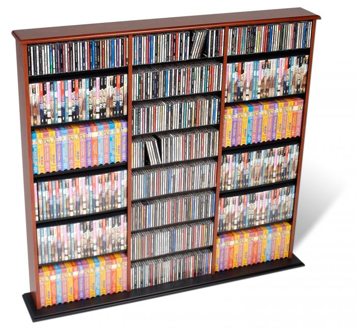 Material CD Capacity Triple Media Multimedia Wall Mounted Storage Rack 523 Manufactured Wood 