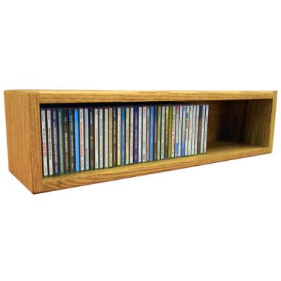 Solid Oak Desktop Or Shelf Cd Cabinet