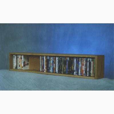 Solid Oak Wall Or Shelf Mount DVD/Vhs Tape/Book Cabinet