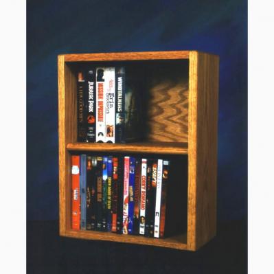 Solid Oak Desktop Or Shelf DVD/ Vhs Cabinet