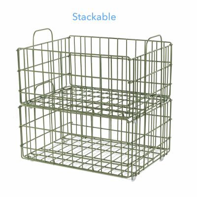 Basket - Wire / Green