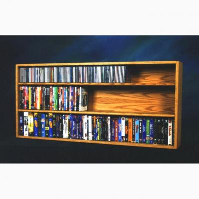 Solid Oak Shelf Mount For Cd And DVD/Vhs Tape/Book Cabinet