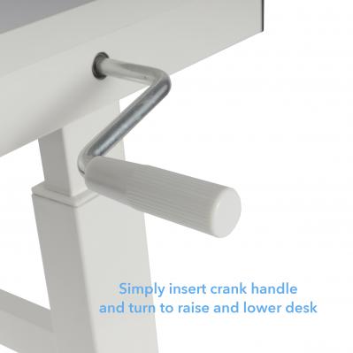 Desk-Atlantic Adjustable Height with Casters White