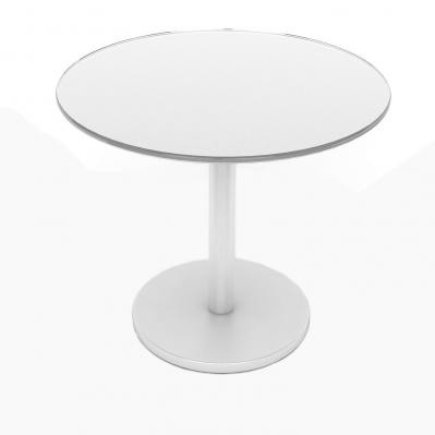 Glass Side Table, White