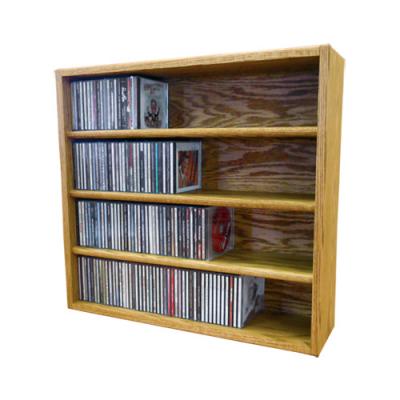 Solid Oak Desktop Or Shelf Cd Cabinet