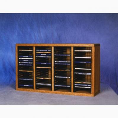 Solid Oak Tower For Cd'S (Individual Locking Slots)