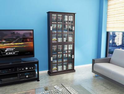 Windowpane 720 Cd/288 DVD Media Cabinet In Espresso