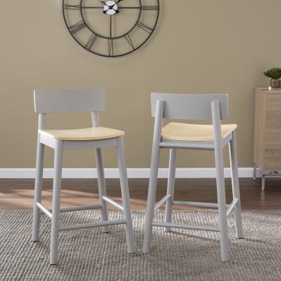 Claxby Two-Tone Counter Stools - 2pc Set