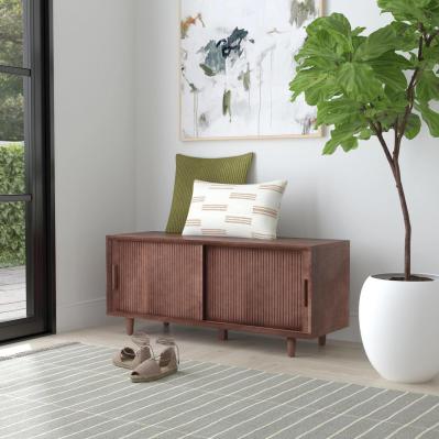 Parkdell Storage Bench with Sliding Doors