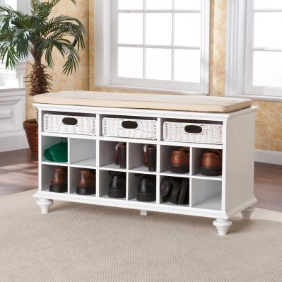 Chelmsford Entryway/Shoe Bench - White