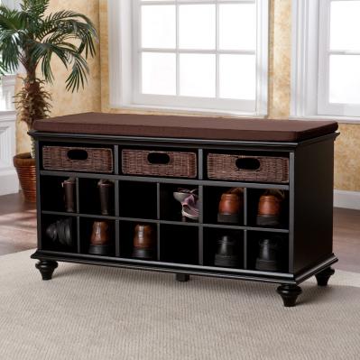 Chelmsford Entryway/Shoe Bench - Black