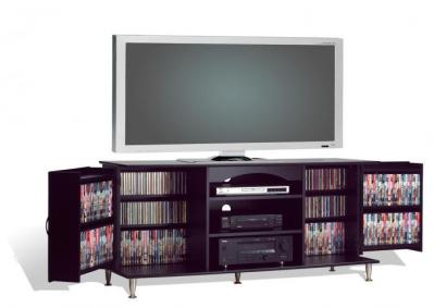 Black 60-inch TV Console with Storage