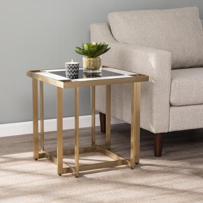 Magdalere Contemporary Mirrored End Table