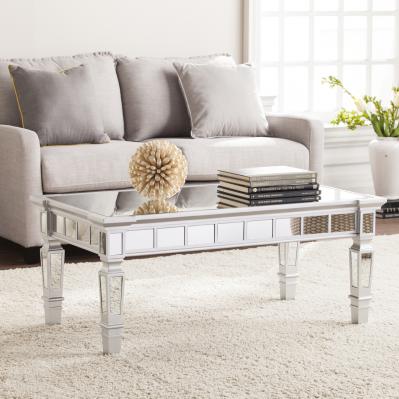 Glenview Glam Mirrored Rectangular Cocktail Table