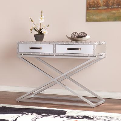 Lazio Industrial Mirrored Console Table