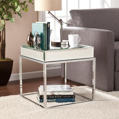 MIRRORED END TABLE