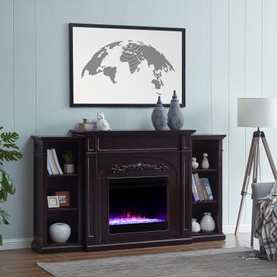 Chantilly Color Changing Fireplace w/ Bookcases