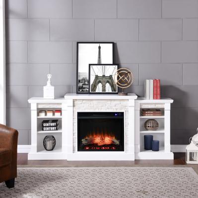 Gallatin Touch Screen Electric Fireplace w/ Bookcases