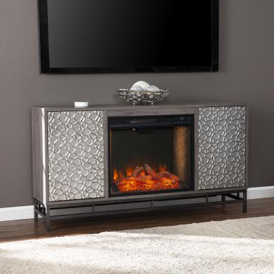 Hollesborne Smart Fireplace w/ Media Storage