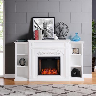 Chantilly Alexa-Enabled Smart w/ Fireplace Bookcases