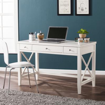 Larksmill Writing Desk - Modern Farmhouse Style - White