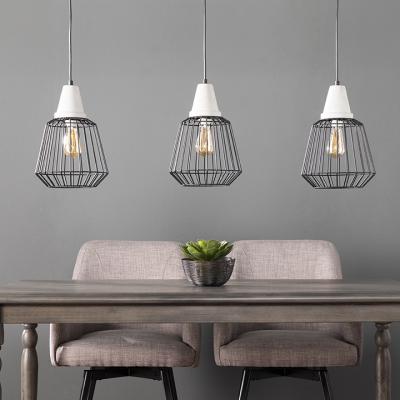 Brayonne Black Cage Pendant Collection - 3pc Set