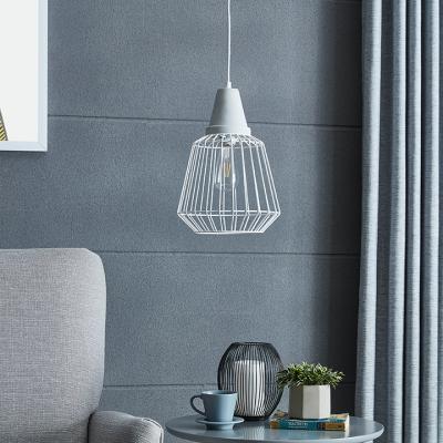 Brayonne White Cage Pendant Lamp