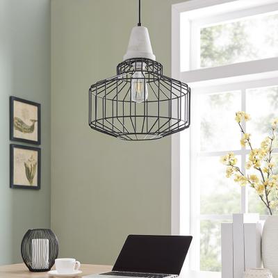 Brantville Black Cage Pendant Lamp