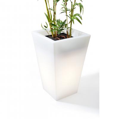Hugo Pot Tall - White (with outdoor cord, and waterdrain system)