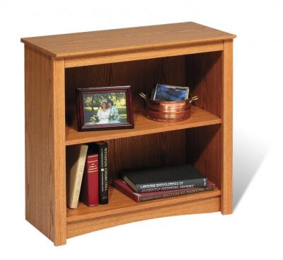Oak 2-shelf Bookcase