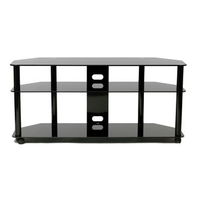 Versatile 60-inch Black TV Stand with Casters