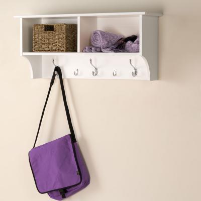 White 36-inch Wide Hanging Entryway Shelf