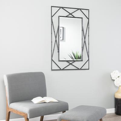 Belews Geometric Wall Mirror - Black