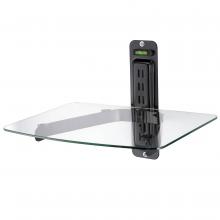 Atlantic Single DVD Component Shelf For Flat Screen TV With Clear Shelf