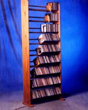 Cdracks Media Furniture Solid Oak Dowel Cabinet for CD Capacity 28 CDs Honey Finish 