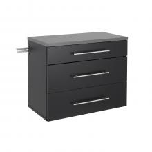 HangUps 3-Drawer Base Storage Cabinet, Black