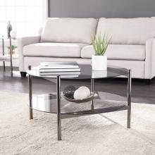Glenwald Round Cocktail Table w/ Glass Top