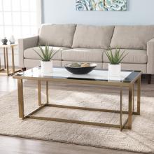Magdalere Contemporary Mirrored Cocktail Table