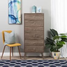 Milo MCM Tall 6-drawer Chest - Drifted Gray
