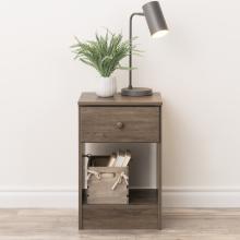 Astrid Tall 1-Drawer Nightstand, Drifted Gray