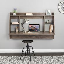 Wide Floating Desk, Drifted Gray