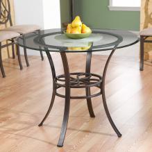 Lucianna Dining Table w/ Glass Top