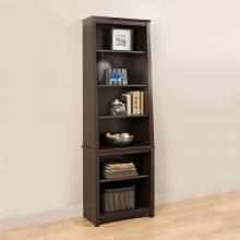 Espresso Tall Slant-Back Bookcase