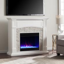 Seneca Color Changing Media Fireplace - White