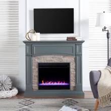 Seneca Color Changing Media Fireplace - Gray