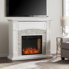Seneca Smart Media Fireplace - White
