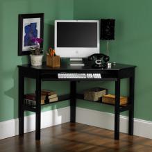 Wardboro Corner Computer Desk - Black