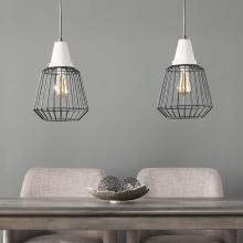 Brayonne Black Cage Pendant Collection - 2pc Set
