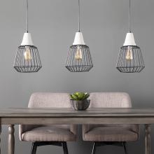 Brayonne Black Cage Pendant Collection - 3pc Set