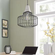 Brantville Black Cage Pendant Lamp